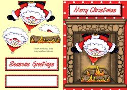 Santa in the Chimney Quick Card