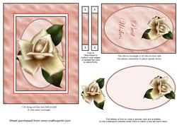 Cream Rose Spinner Card