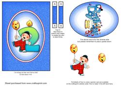Boys 2nd Birthday Spinner Card