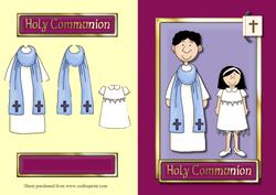 Girls Holy Communion Quick Card