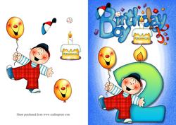 Boys 2nd Birthday Quick Card