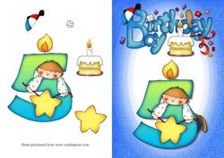 Boys 5th Birthday Quick Card