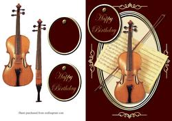 Violin & Sheet Music Quick Card