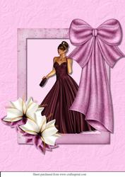 A Touch of Pink A4 Card
