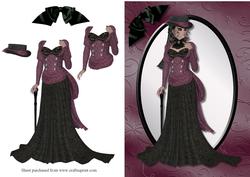 Lady in Plum Quick Card