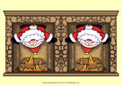 Santa in the Chimney Shaped Card