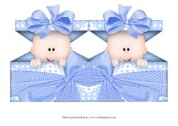 Baby Boy Present Shaped Card