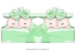 Twins Present Shaped Card