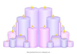 Candles Shaped Card