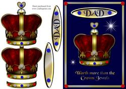 Worth More Than the Crown Jewels Quick Card Decoupage Front
