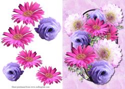 Roses, Daisies & Dahlias Quick Card Front