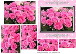 Pink Roses Pyramid Quick Card Front