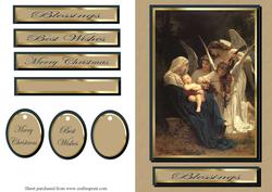 Vintage Angelic Christmas Quick Card Front