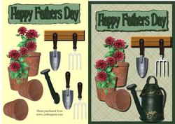 Fathers Day Decoupage Quick Card Front