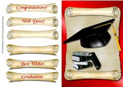 Graduation Scroll Decoupage Quick Card Front