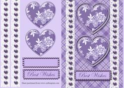 Two Hearts Decoupage Quick Card Front