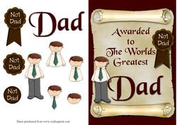 Worlds Greatest Dad Decoupage Quick Card Front