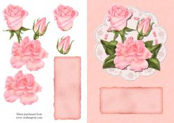 Rose Decoupage Quick Card Front