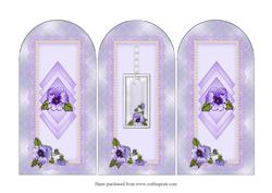 Pansy Tri Fold Quick Card