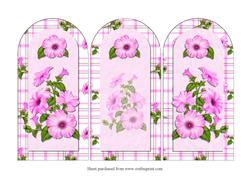 Pink Petunias Tri Fold Quick Card