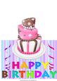 Birthday Cake 3 Over the Edge Card
