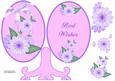 Lilac Floral Plate Quick Card with Stand