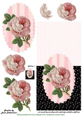 Cottage Rose Over the Top Card