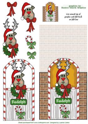 Rudolph Over the Top Card