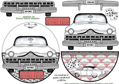 Classic Car Road Trip Wobble Over the Top Card