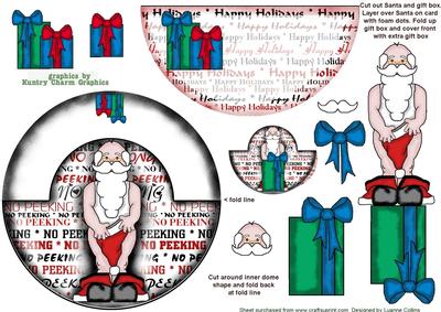 No Peeking Santa Wobble Over the Top Card