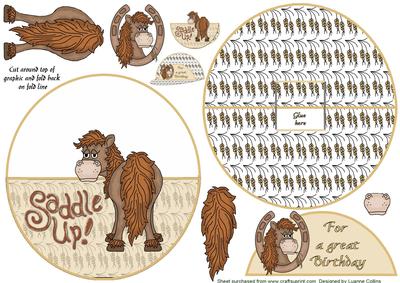 Saddle Up Wobble Over the Top Pop-up Card