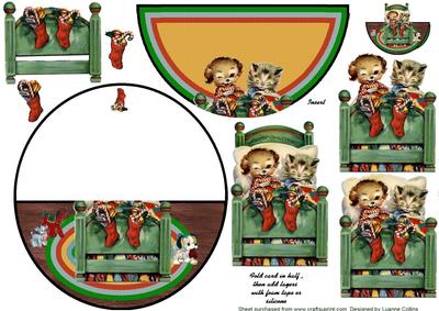 Bedtime Christmas No-hole Wobble Card