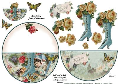Vintage Birthday No-hole Wobble Card