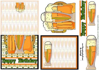 Drink Up No Hole Over the Top Card with Insert