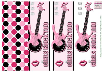 Girls Rock Too Border Card Front