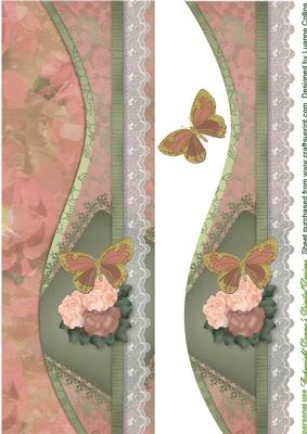 Floral Lace Dl Card Front