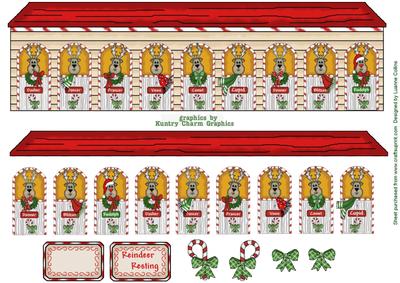 Reindeer Resting Dl Card Topper