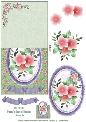 Cherry Blossom No Hole Over the Top Card
