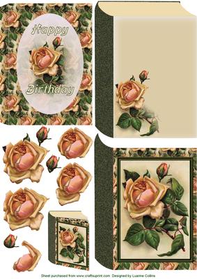 Rose Bouquet Book Card