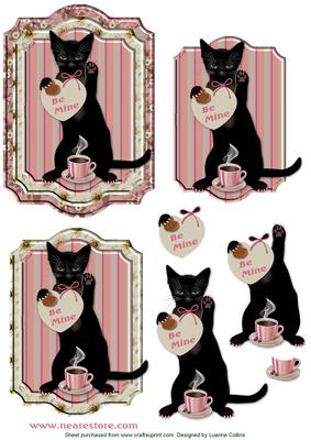 Be Mine Kitty Card Front