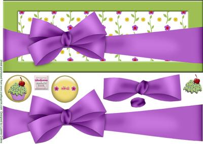 Birthday Bow Dl Card Front