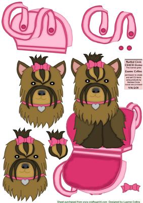 Yorkie Shaped Card