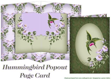 Hummingbird Popout Page Card