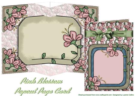 Pink Blossom Popout Page Card