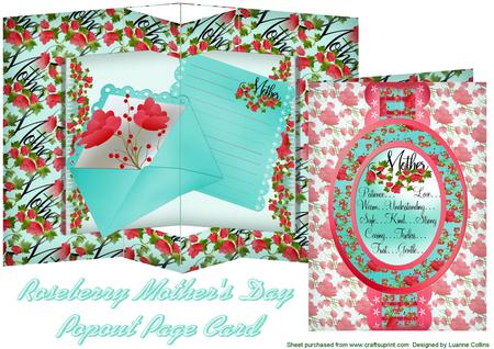 Roseberry Mother's Day Popout Page Card