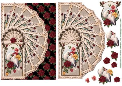 Lovebirds Fan Card Topper