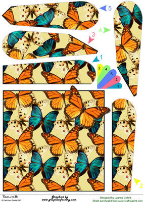Butterflies Fan Pyramage Topper