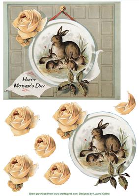 Mother's Day Bunny Topper