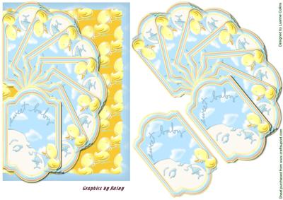 Sweet Baby Boy Fan Card Topper