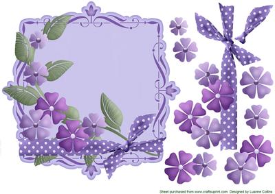 Lavender Polka Dot Card Topper
